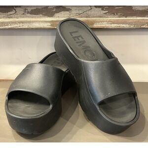 Lemon Jelly Sunny Sandals Women's 8.5M‎ EU39 Black Slide Platform
